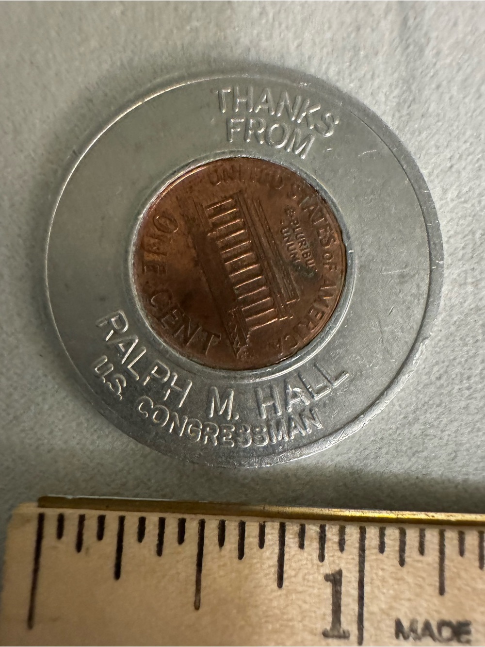 Political Campaign Token Ralph Hall 2000 Collectible - Picture 3 of 5